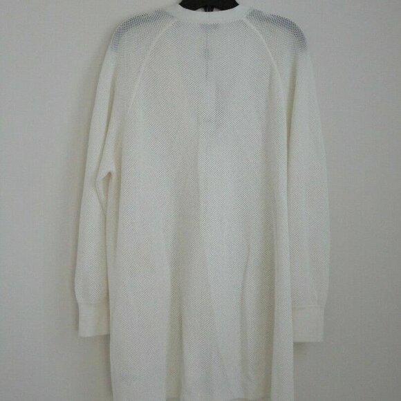 NWT AKRIS Foam White Cotton Silk Fine Net Knit Long Cardigan Sweater 12 - Picture 7 of 7
